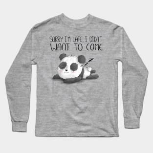 Sleeping Panda Quote Long Sleeve T-Shirt